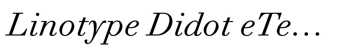 Linotype Didot eText Italic